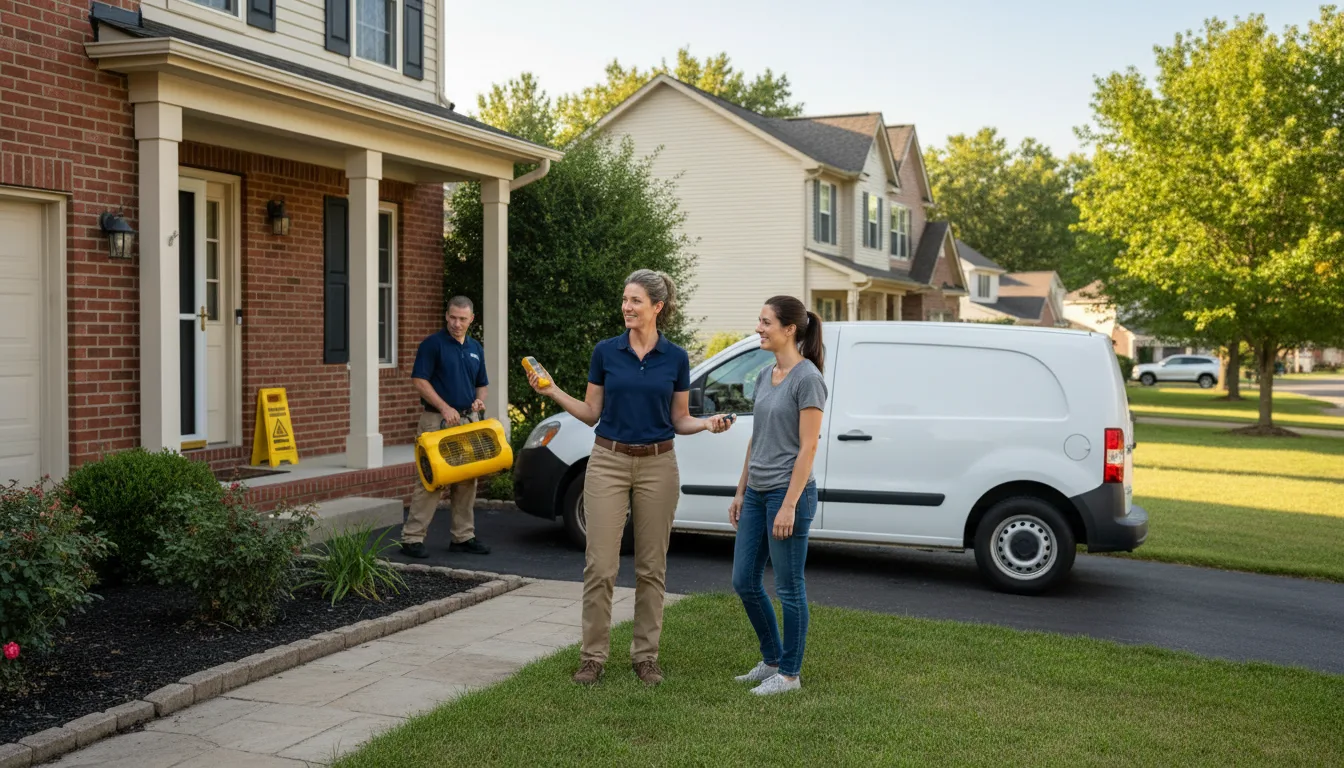 Residential water damage restoration in Sassamansville, PA